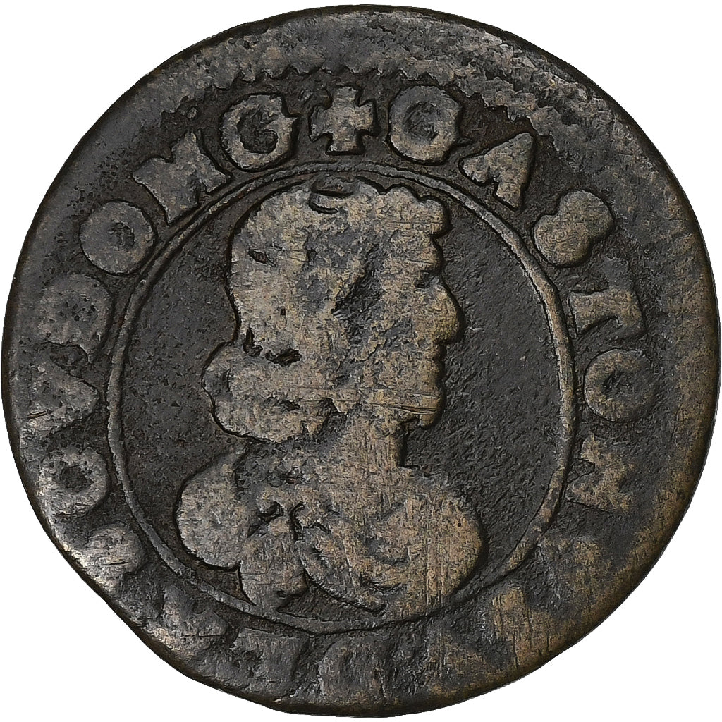 Vorstendom Dombes, Gaston van Orleans, Double Tournois, 1642, Trévoux, Koper