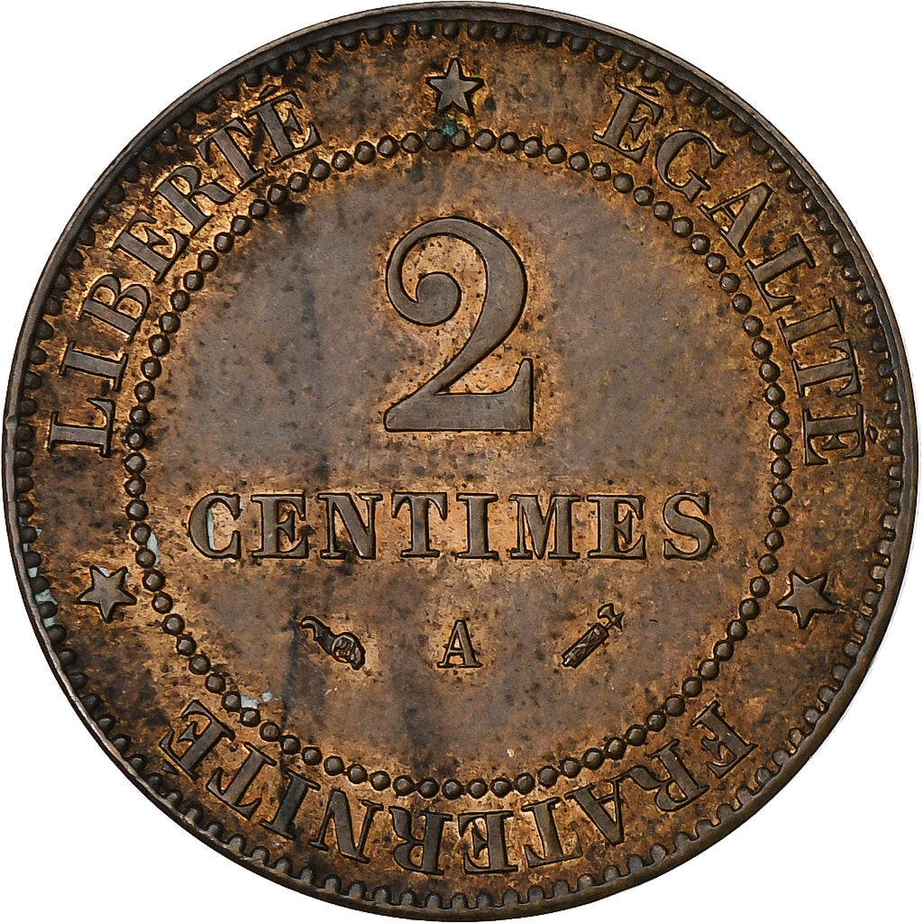 Francia, 2 Centimes, Cérès, 1895, Paris, Bronce, EBC, Gadoury:105, KM:827.1
