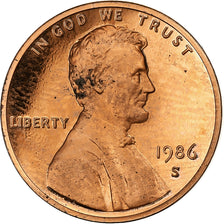 United States, Cent, Lincoln, 1986, San Francisco, Proof, Copper Plated Zinc