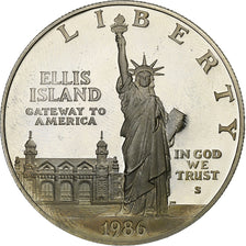 United States, Dollar, Statue de la Liberté, 1986, San Francisco, Proof