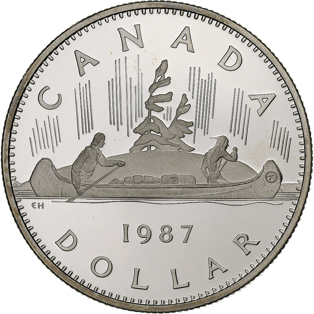 Canada, Elizabeth II, Dollar, 1987, Ottawa, Proof, Nikiel, MS(65-70), KM:120.1