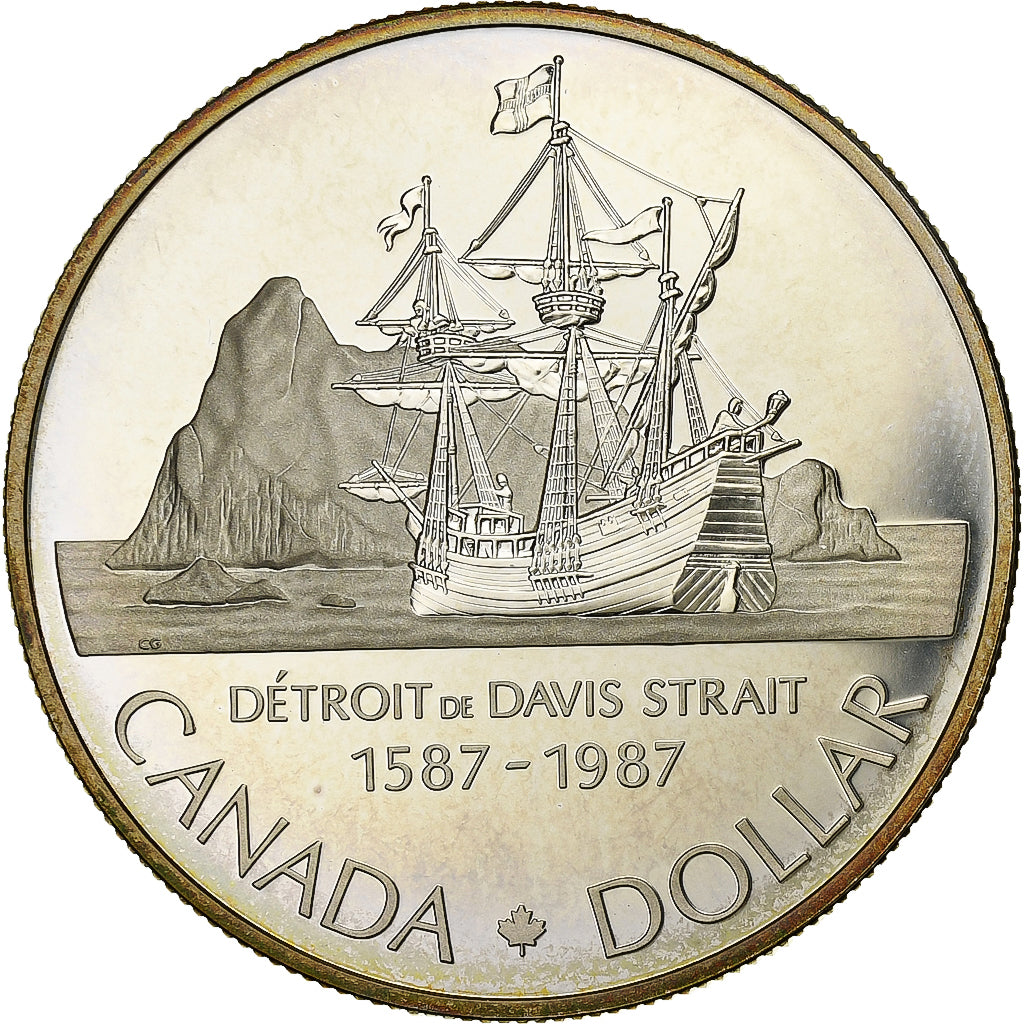 Canada, Elizabeth II, Dollar, 1987, Ottawa, Proof, Srebro, MS(65-70), KM:154