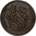 Papal States, Pius IX, 2 Baiocchi, 1850, Rome, Copper, VF(30-35), KM:1344