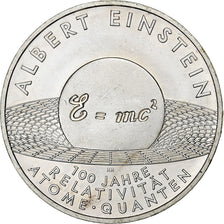 Germany, 10 Euro, Albert Einstein, 2005, Hambourg, Silver, MS(63), KM:238