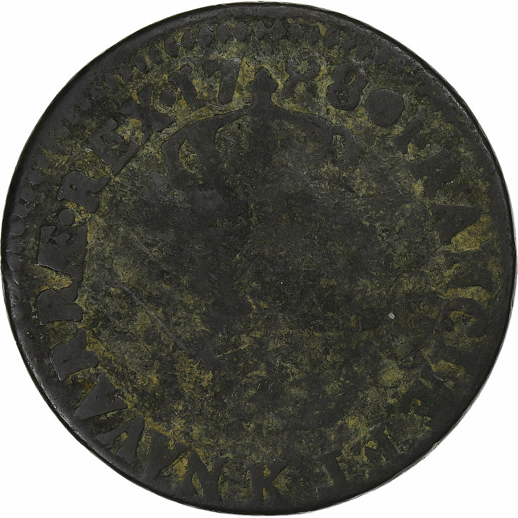 Frankreich, Louis XVI, Sol, 1788, Bordeaux, Kupfer, S, Gadoury:350