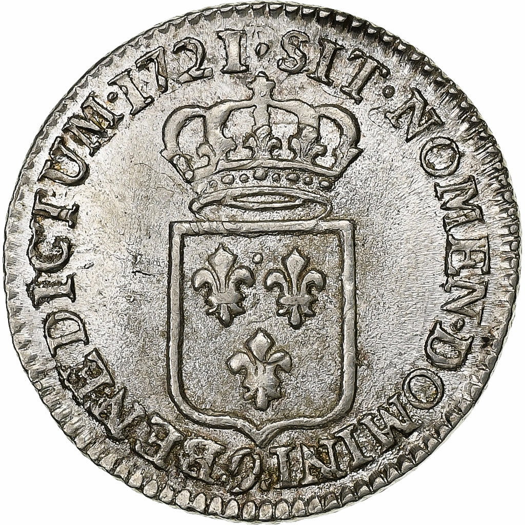 France, Louis XV, 1/6 Écu de France, 1721, Rennes, Argent, SUP+, Gadoury:297