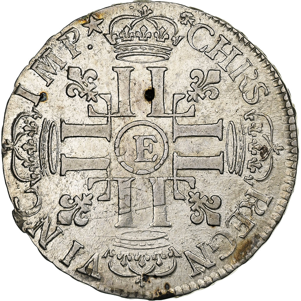 Frankrijk, Louis XIV, 1/2 Écu aux huit L, 1691, Tours, Zilver, ZF+, Gadoury:184
