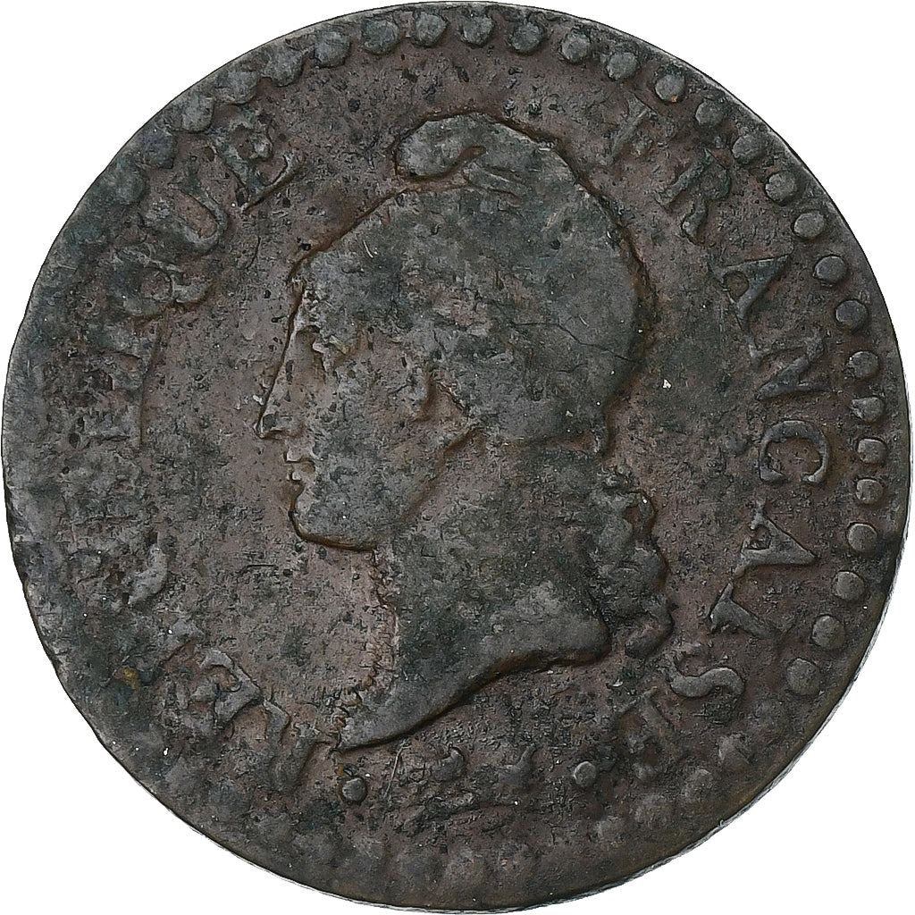Francja, 1 Centime, Dupré, AN 7, Paris, Brązowy, VF(20-25), Gadoury:76