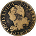Francia, Louis XVI, 3 Deniers, 1792 / AN 4, Limoges, Latón, BC+, Gadoury:5