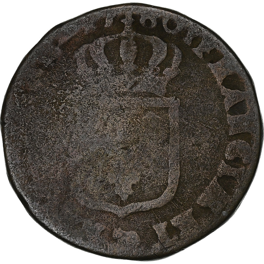 Francia, Louis XVI, Sol de Béarn, 1780, Pau, Cobre, BC, Gadoury:350a