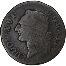 Francia, Louis XVI, 1/2 Sol, 1789, Lille, Rame, MB, Gadoury:349