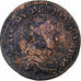 France, Louis XIV, Liard de France, 1656, Caen, Copper, VF(30-35), C2G:48