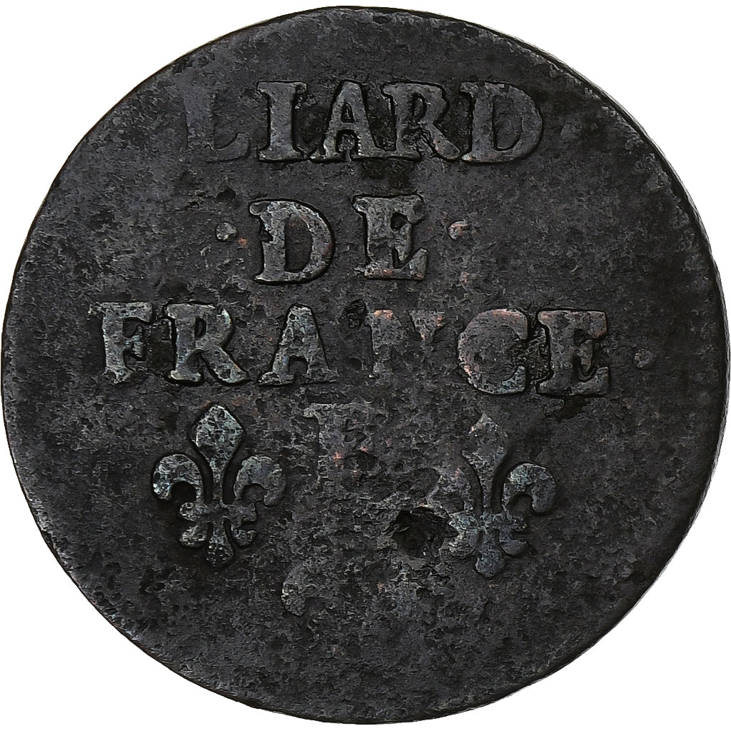 Frankreich, Louis XIV, Liard de France, 1657, Meung-sur-Loire, Kupfer, S+