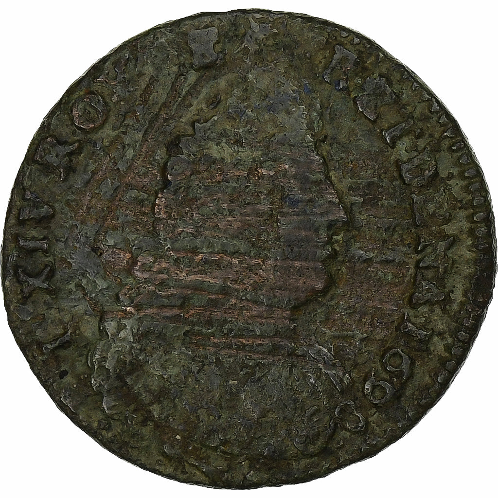 France, Louis XIV, Liard de France, 1698, Besançon, Copper, VF(30-35), C2G:180