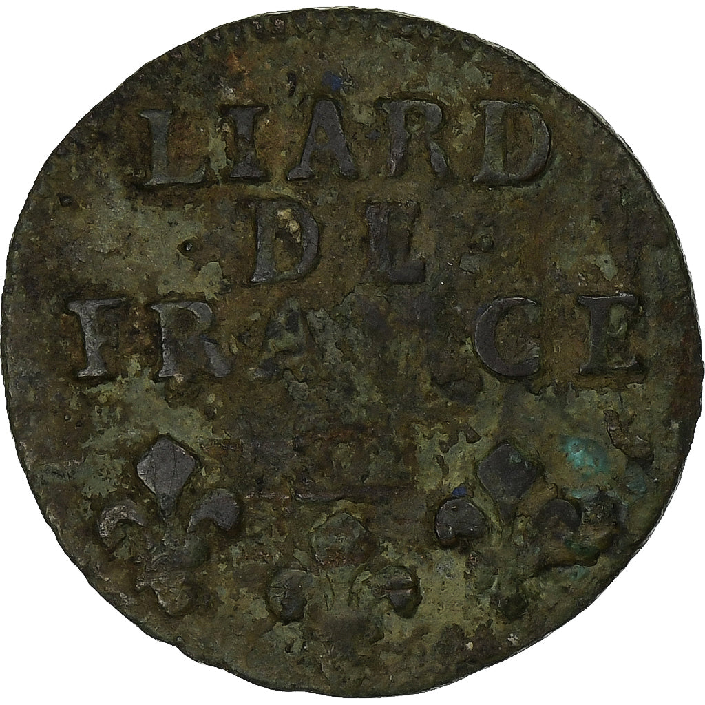 France, Louis XIV, Liard de France, 1698, Besançon, Copper, VF(30-35), C2G:180