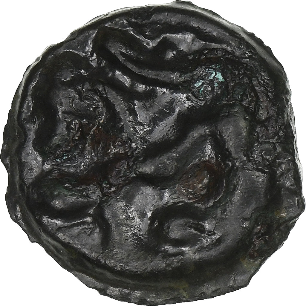 Senones, potin à la tête d’indien, 80-50 BC, Bilhão, EF(40-45)
