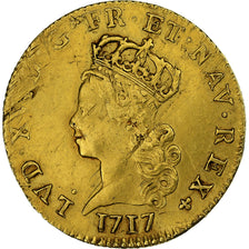 Frankreich, Louis XV, 1/2 louis d'or de Noailles, 1717, Paris, Gold, S+