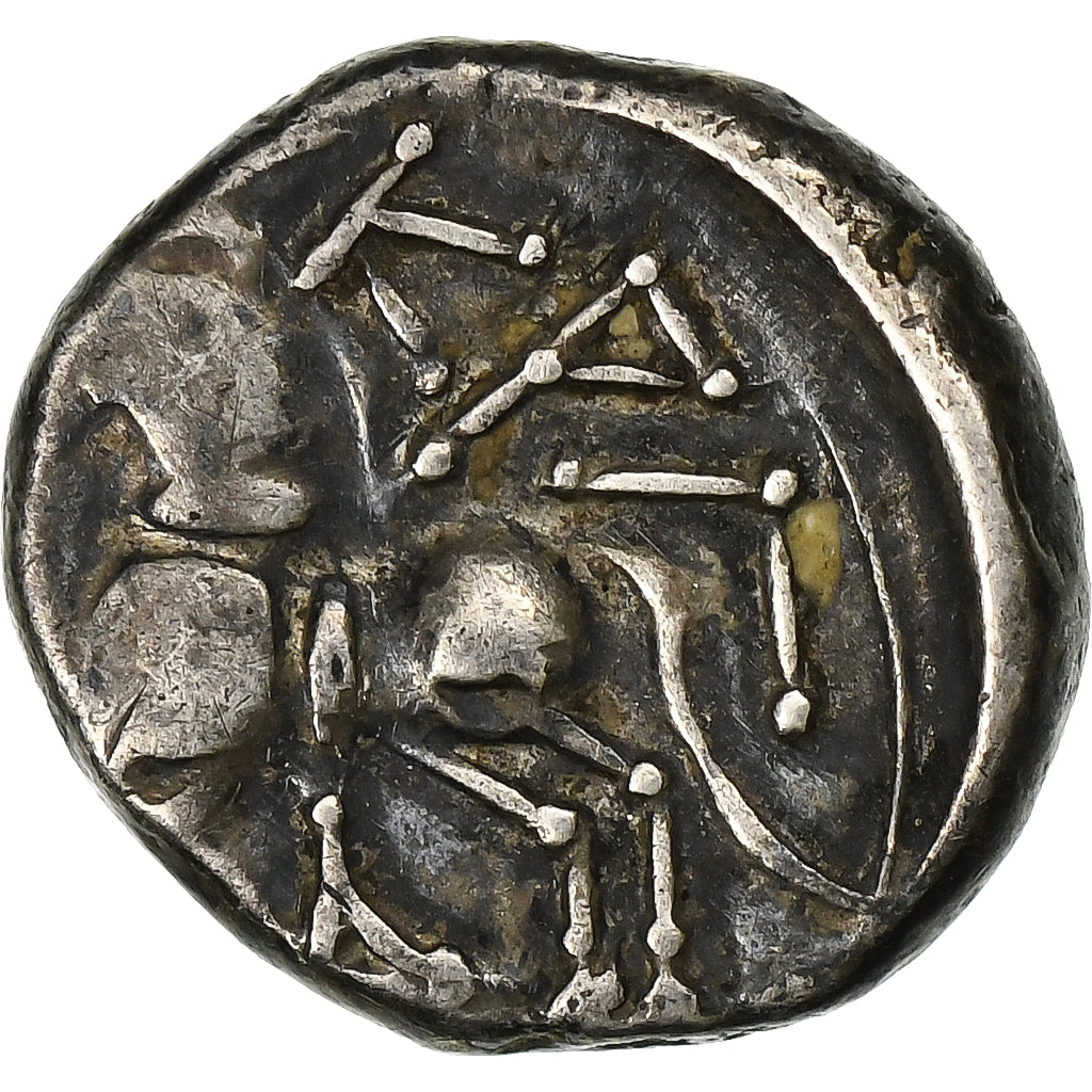 Lingones, Denier KALETEDOY, ca. 80-50 BC, Silver, AU(50-53), Delestrée:3196