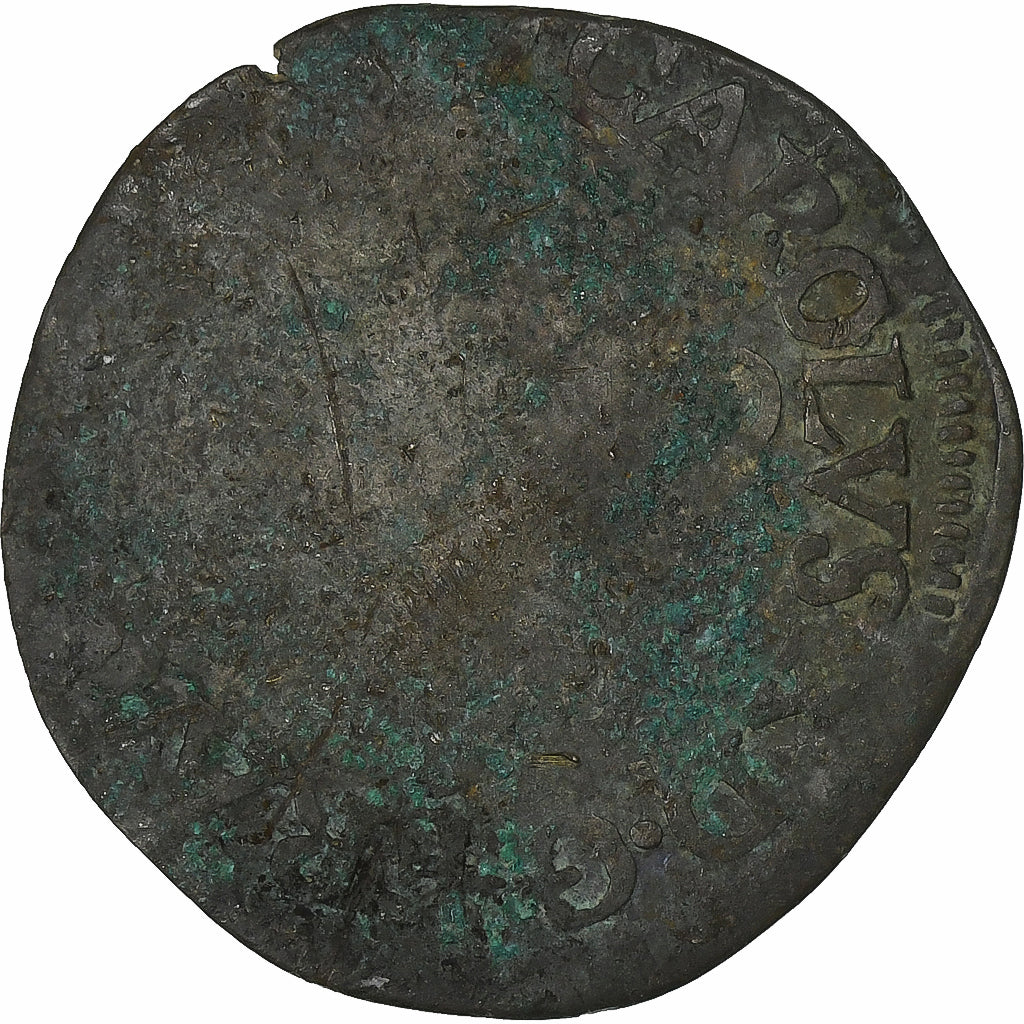 Francia, Charles X, Douzain aux deux C, 1593, Troyes, Biglione, B+, Gadoury:514