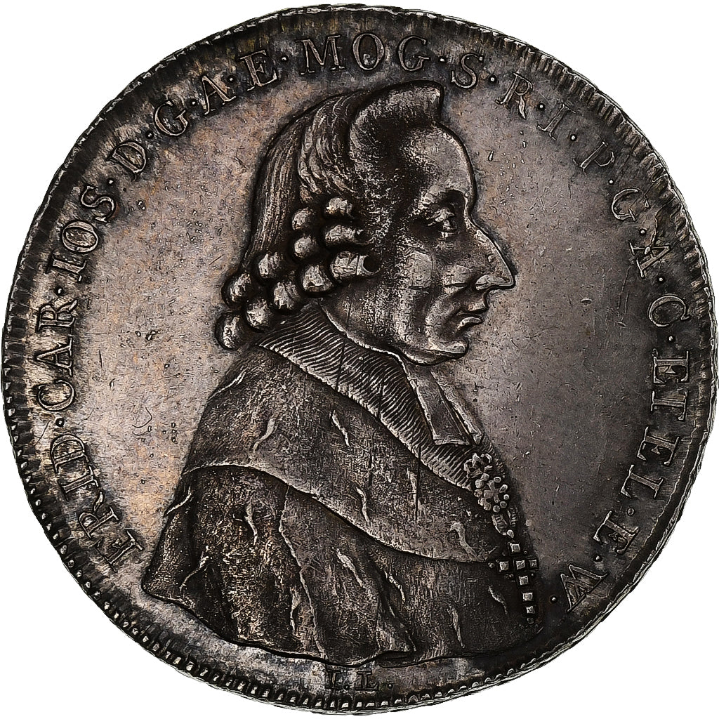 Archbishopric of Mainz, Friedrich Karl Josef, 1/2 Thaler, 1795, Mainz, Zilver