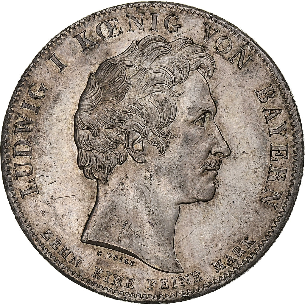 Kingdom of Bavaria, Ludwig I, Thaler, 1828, Munich, Silver, AU(55-58), KM:734