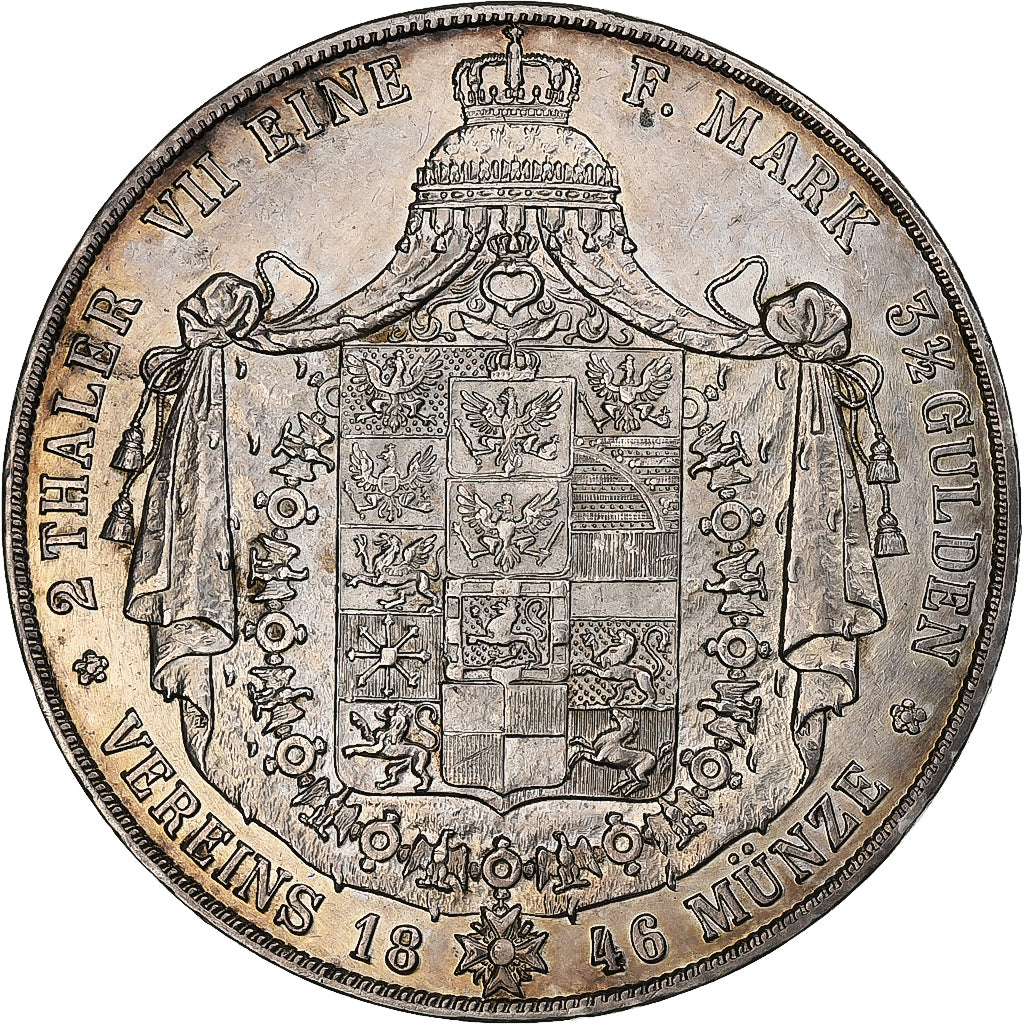 Kingdom of Prussia, Friedrich Wilhelm IV, 2 Thaler, 1846, Berlin, Silber, VZ+