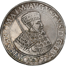 Electorate of Saxony, August I, Thaler, 1555, Dresden, Silver, EF(40-45)