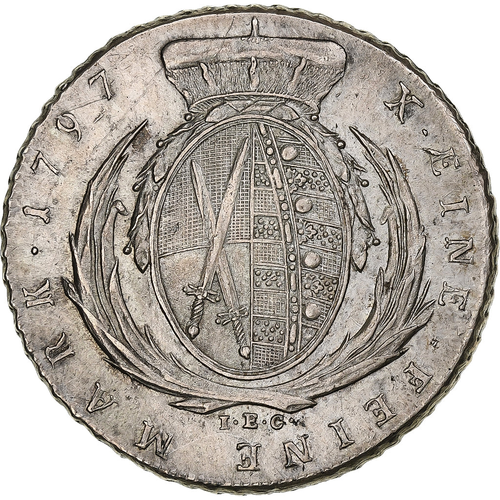 Électorat de Saxe, Friedrich August I, Thaler, 1797, Dresden, Argent, TTB+