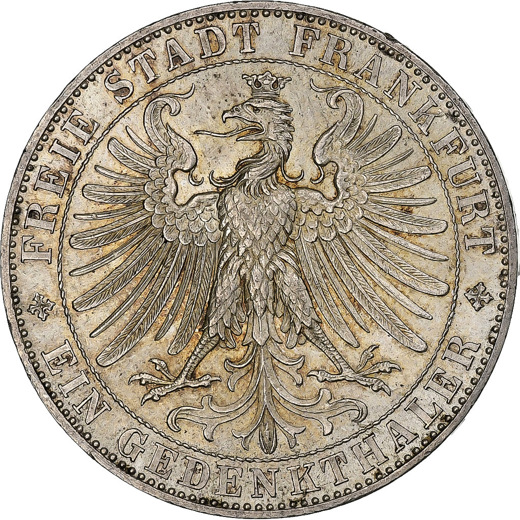 Free imperial city of Frankfurt, Thaler, 1863, Frankfurt, Silber, VZ+, KM:372