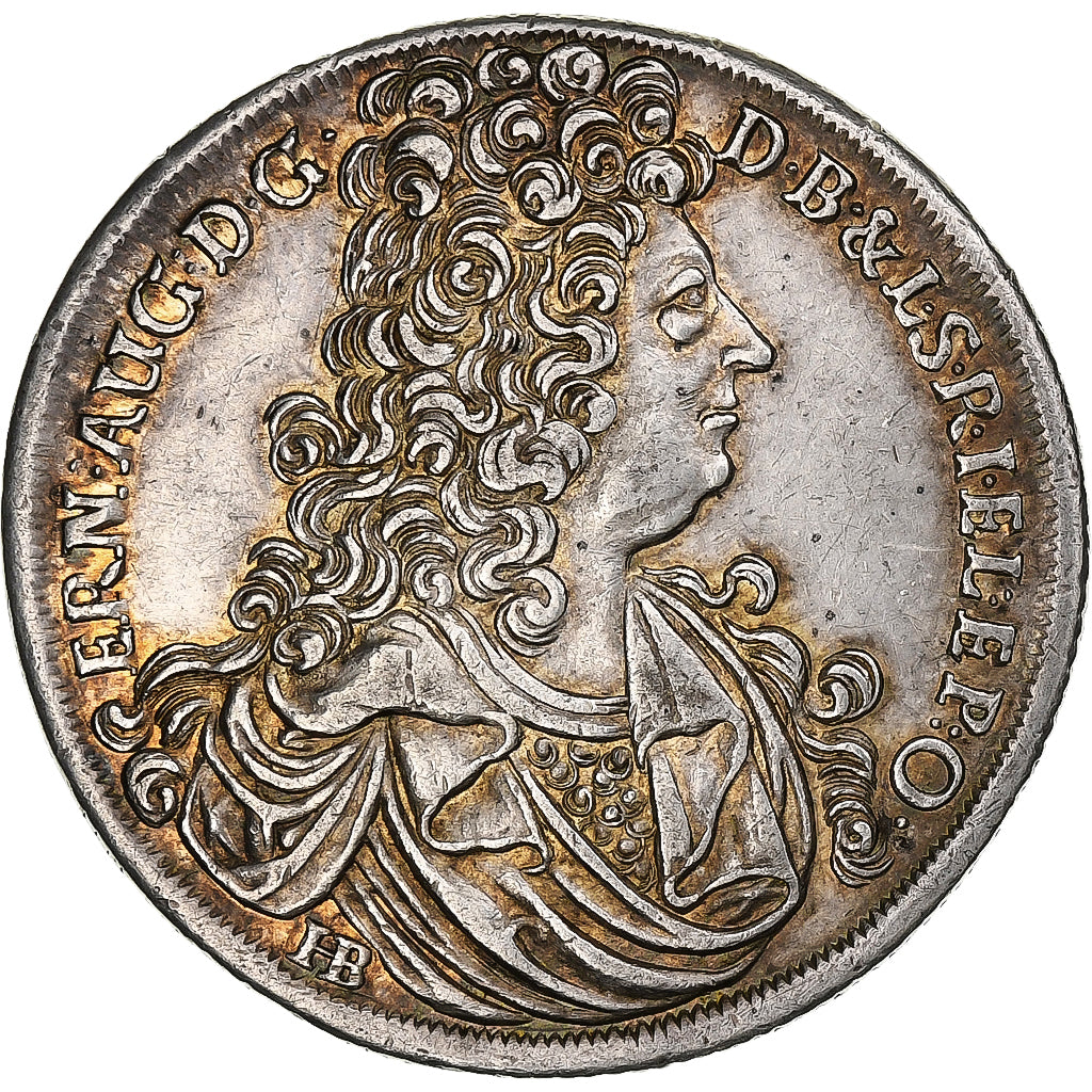 Duchy of Brunswick-Lüneburg, Ernst August, 2/3 Thaler, 1695, Clausthal, Silver