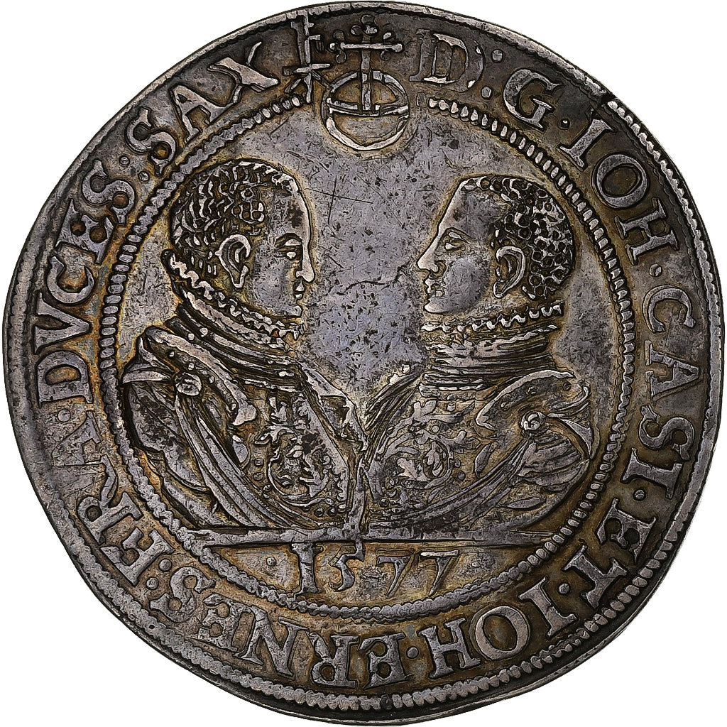 Duché de Saxe-Cobourg-Eisenach, Jean-Casimier et Jean-Ernest II, Thaler, 1577