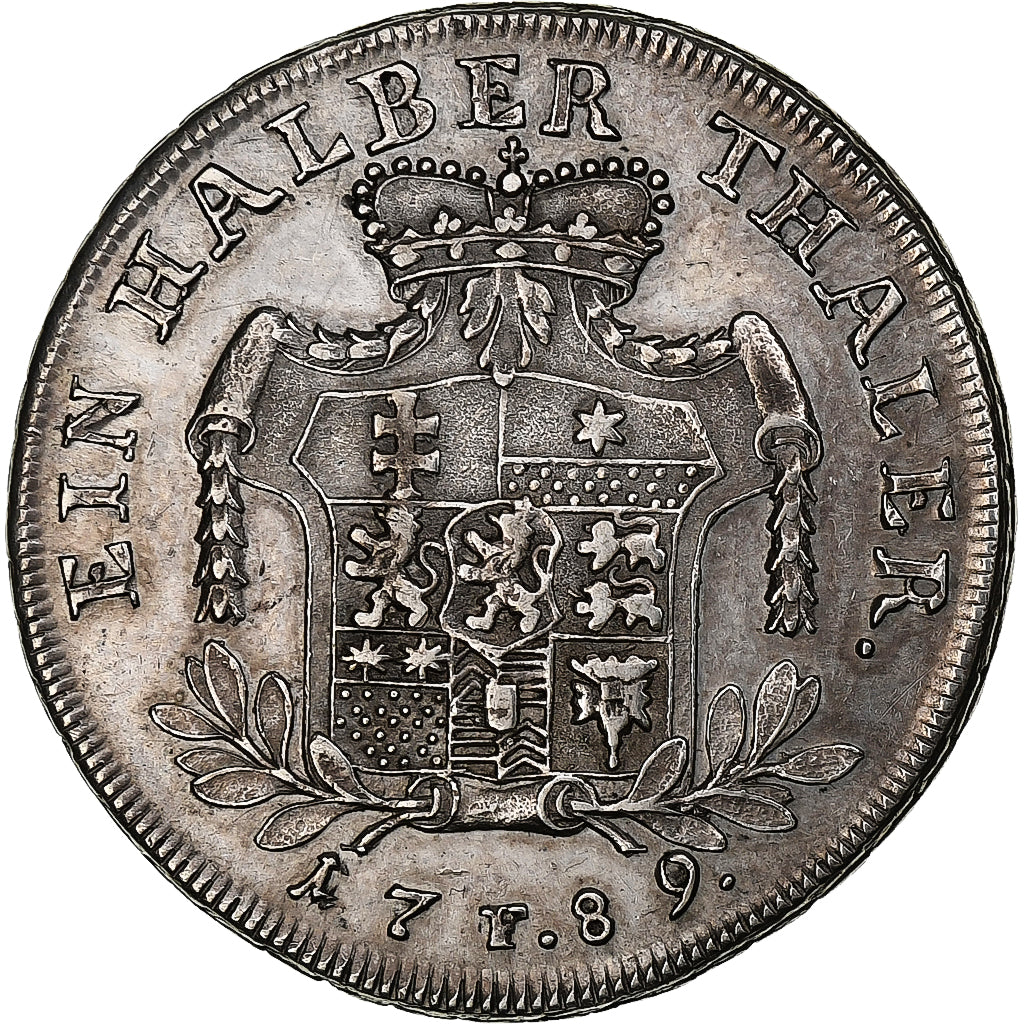 Landgraviate of Hessen-Kassel, Wilhelm IX, 1/2 Thaler, 1789, Cassel, Silver
