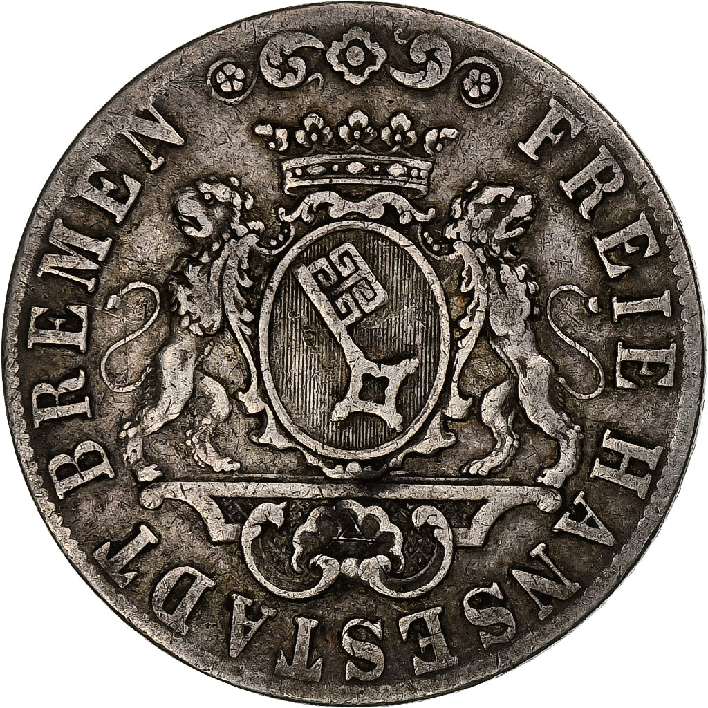 Ville de Brême, 36 grote, 1840, Bremen, Argent, TTB, KM:233