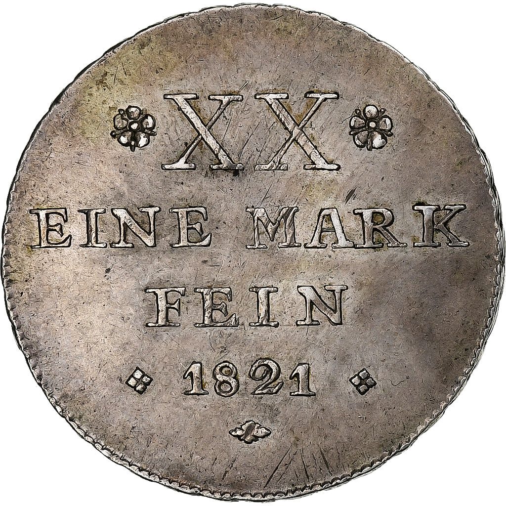 Principality of Schaumburg-Lippe, Georg Wilhelm, 1/2 Thaler, 1821, Brunswick