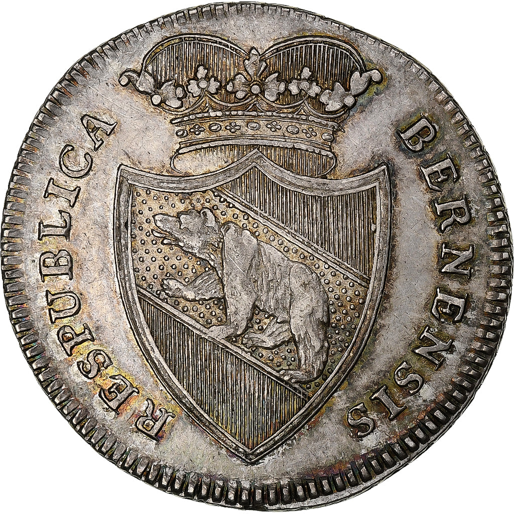 Suiza, 1/2 Thaler, 1796, Bern, Plata, MBC+, KM:151