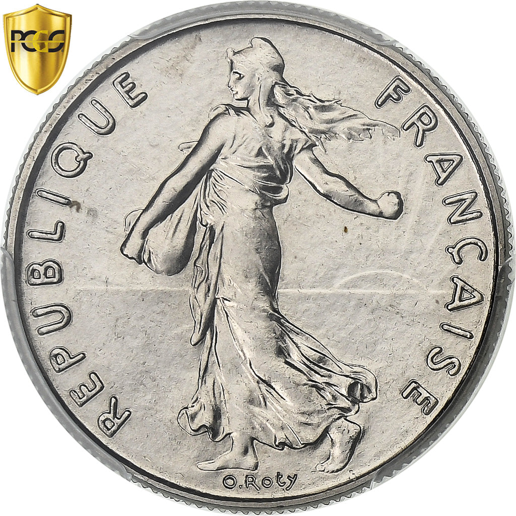 France, 1/2 Franc, Semeuse, 1982, Paris, Nickel, PCGS, MS67, Gadoury:429