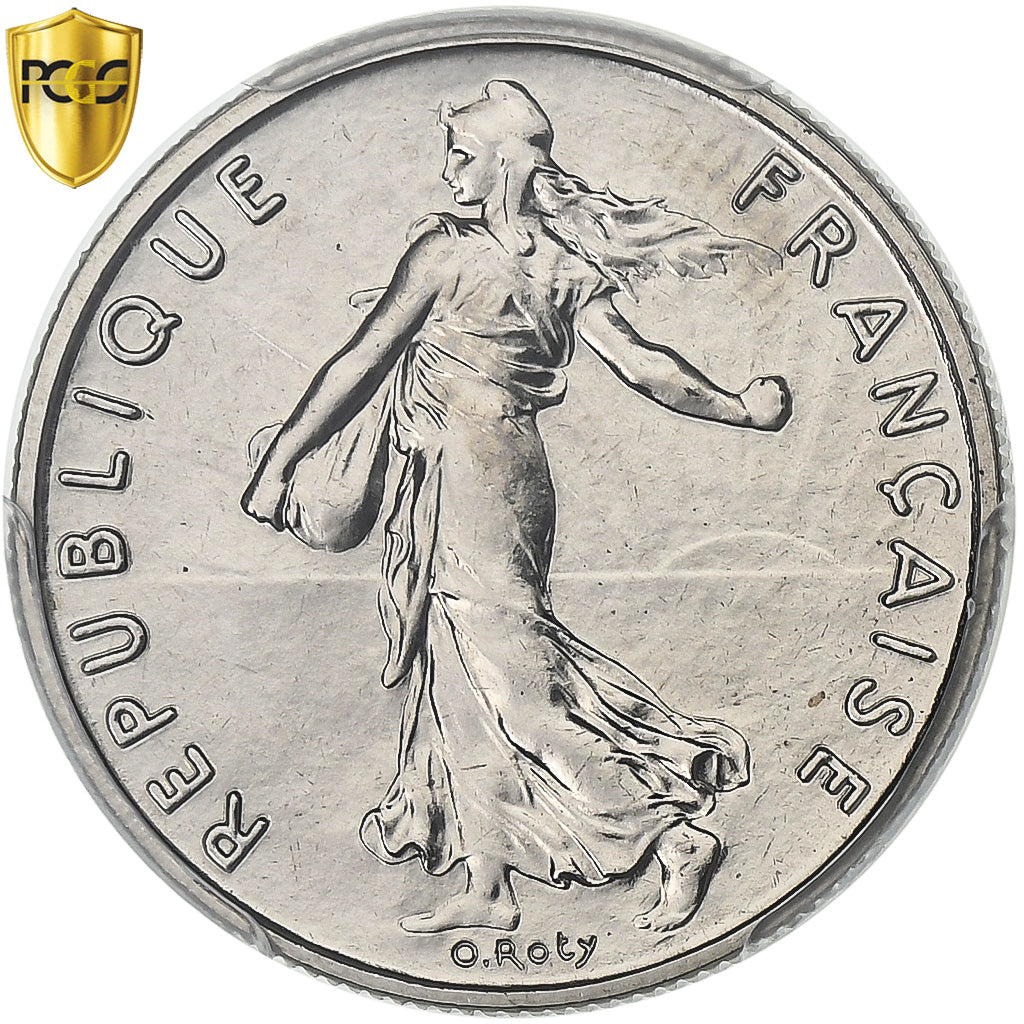France, 1/2 Franc, Semeuse, 1983, Paris, Nickel, PCGS, MS68, Gadoury:429