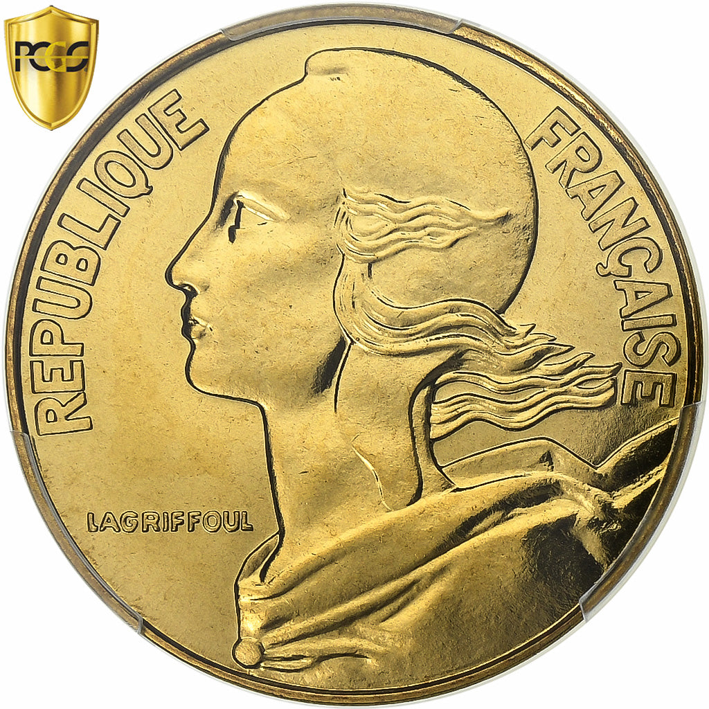 Francia, 20 Centimes, Marianne, 1985, Paris, Alluminio-bronzo, PCGS, MS68