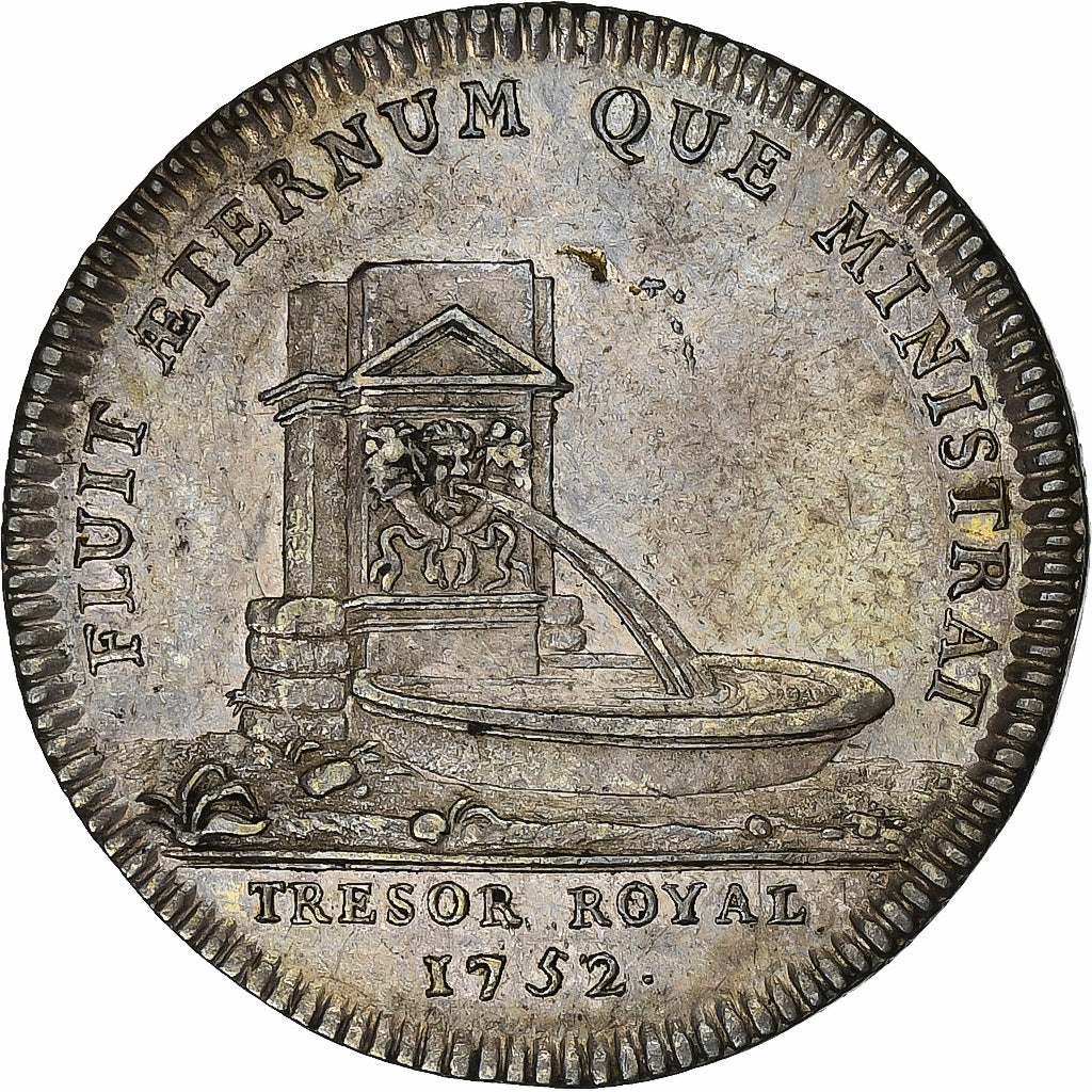 Francia, ficha, Louis XV, Trésor Royal, 1752, Argento, SPL-, Feuardent:2084