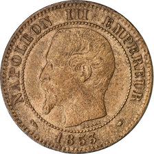France, Napoleon III, 2 Centimes, 1853, Marseille, Bronze, EF(40-45)