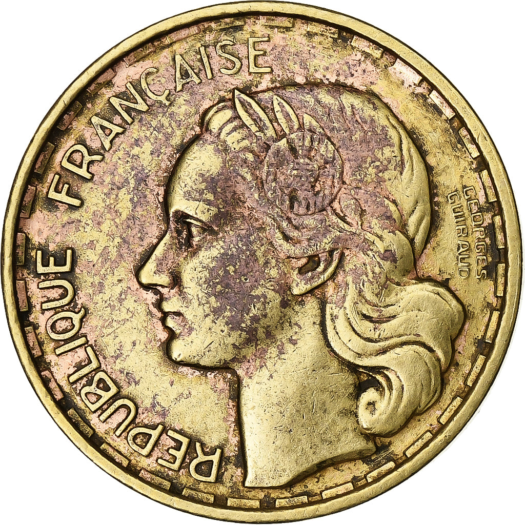 Francia, 20 Francs, Guiraud, 1950, Beaumont - Le Roger, 4 Faucilles