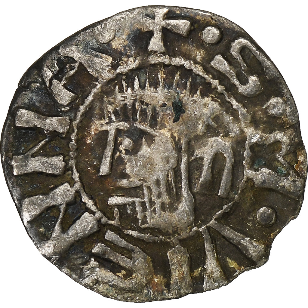 Archevêché de Vienne, Denier, ca. 1200-1250, Vienne, Billon, TTB, Boudeau:1046