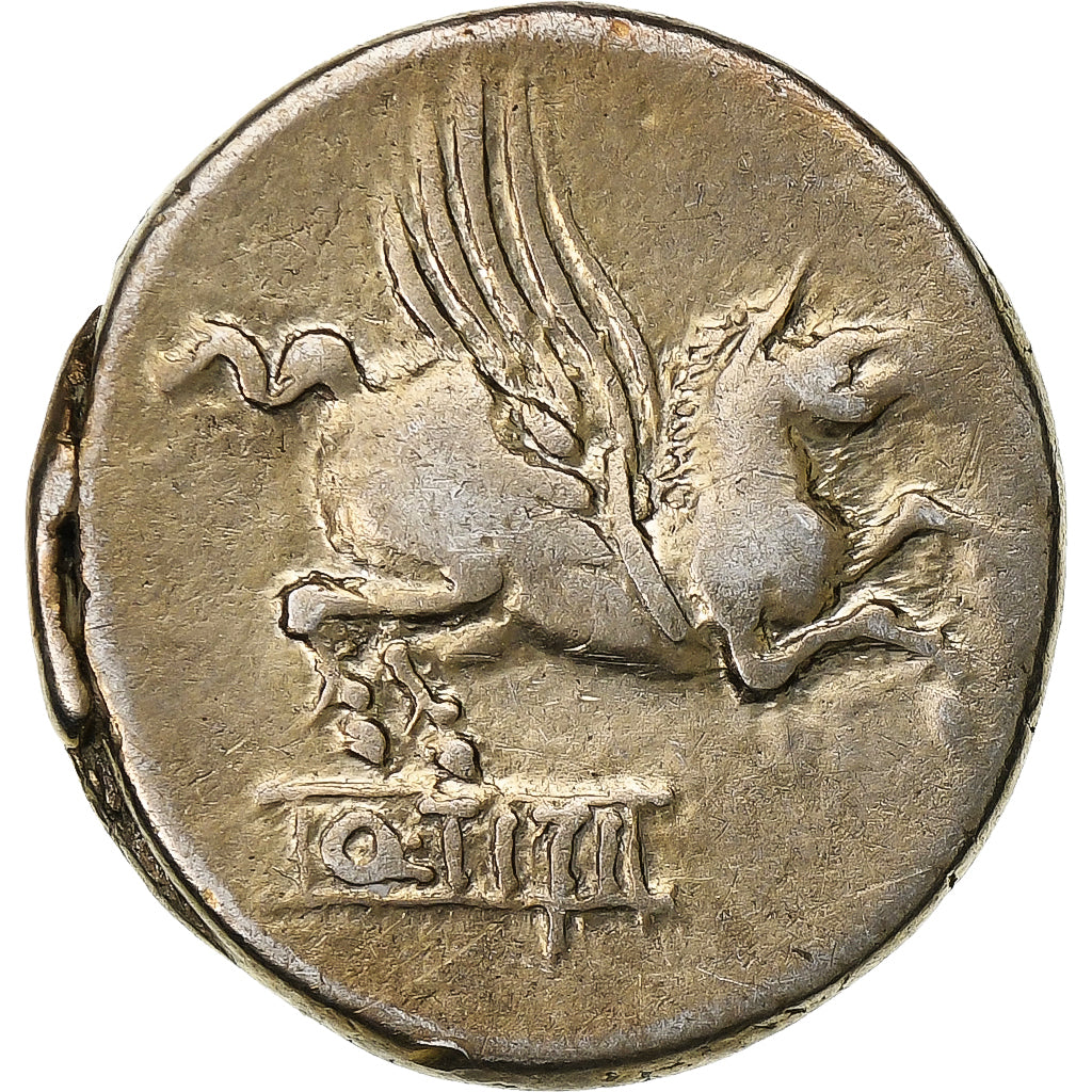 Titia, Denarius, 90 BC, Rome, Silver, EF(40-45), Crawford:341/1