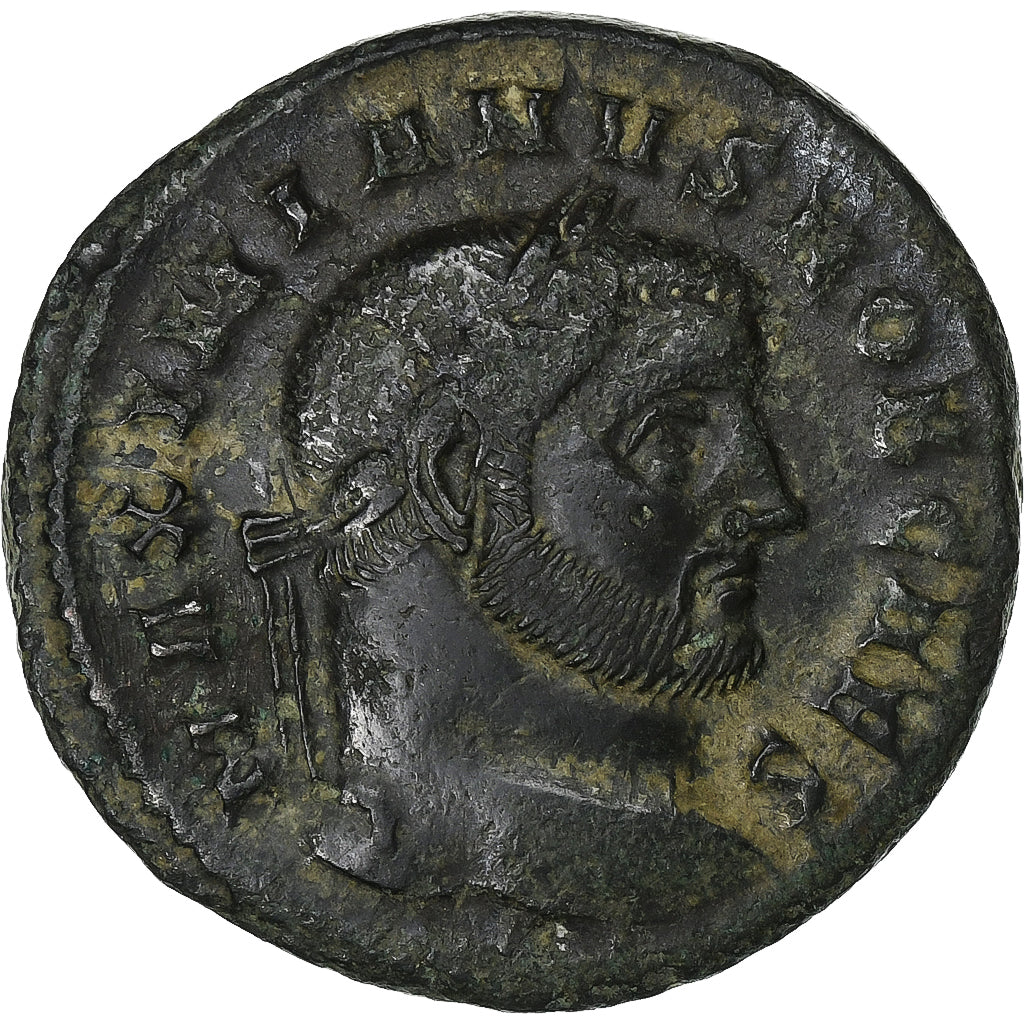 Galerius, Follis, 296-297, Ticinum, Bronze, SS+, RIC:32b