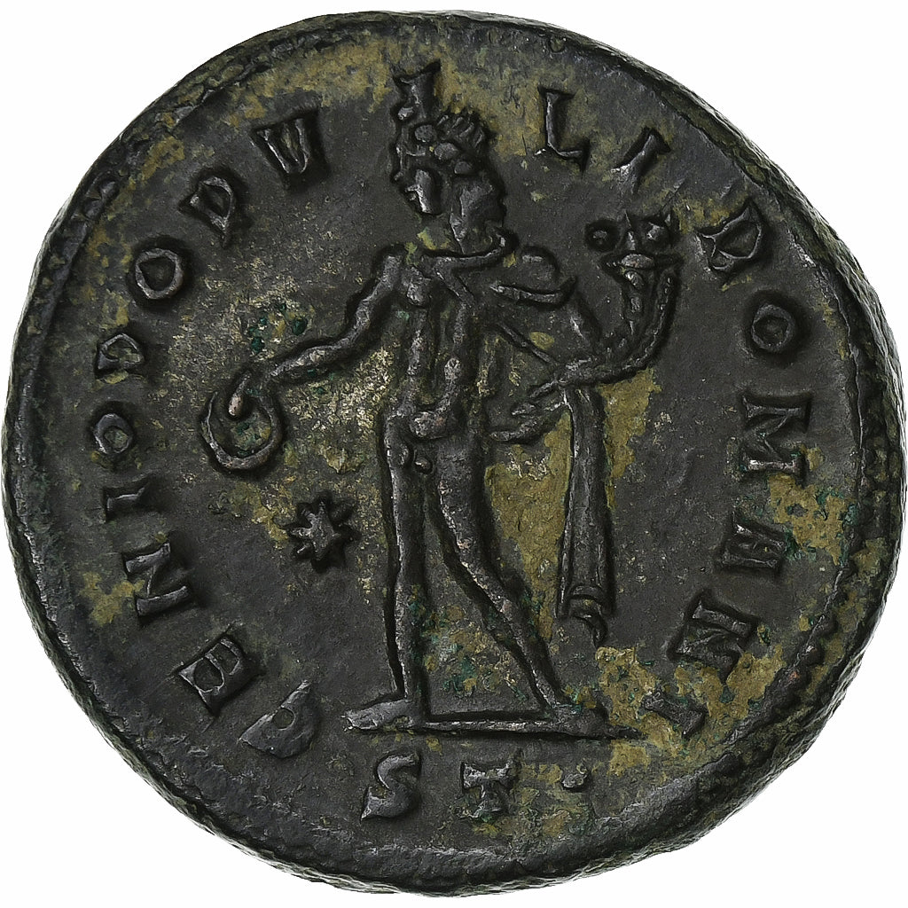 Galerius, Follis, 296-297, Ticinum, Bronze, SS+, RIC:32b