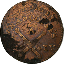French Colonies, Louis XV, Sol, 1767, Paris, Bronze, VF(30-35)