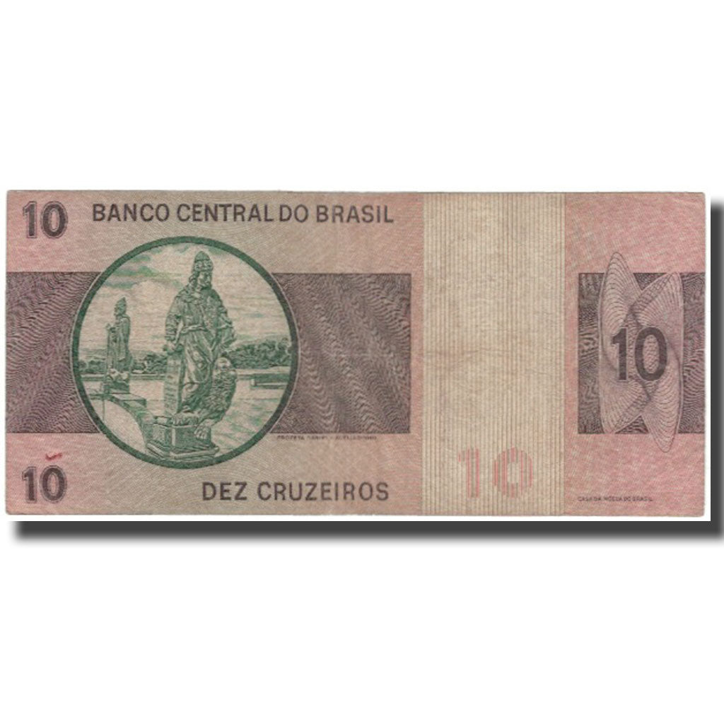Banknote, Brazil, 10 Cruzeiros, KM:193b, VF(20-25)