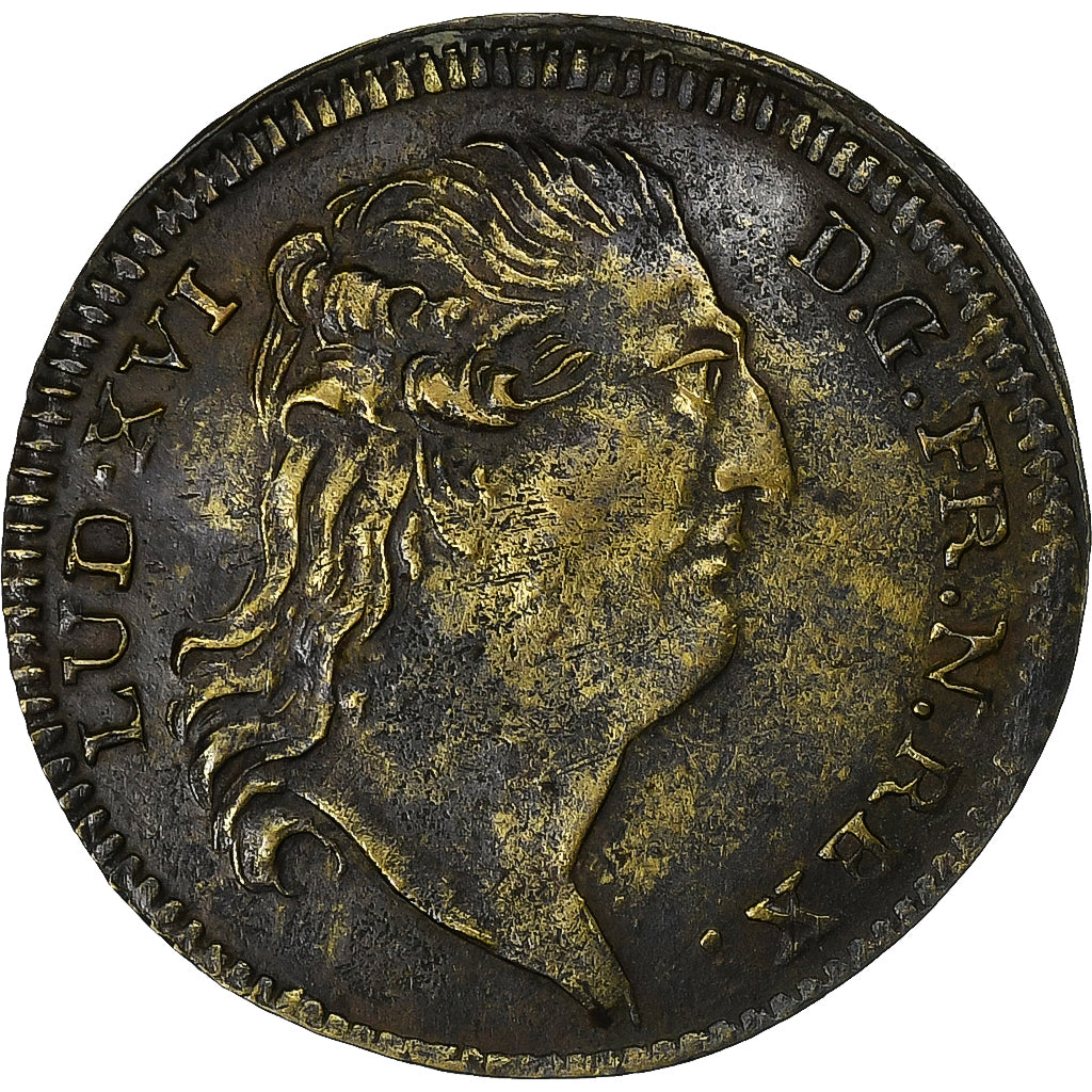 France, Nuremberg token, Louis XVI, n.d., Brass, AU(50-53)