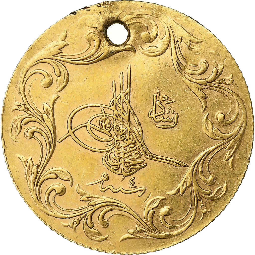 Empire ottoman, Mehmed V, 12 1/2 Kurus, AH 1327, Istanbul, Or, SUP, KM:762