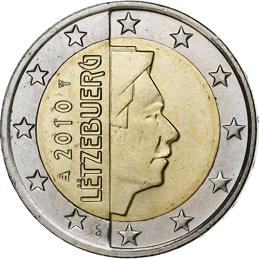 Luxemburg, Henri, 2 Euro, 2010, Utrecht, Bi-Metallic, VZ, KM:93